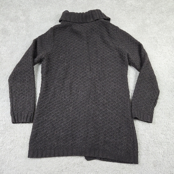 Manguun Alpaca Wool Blend Duster Cardigan Womens XL Brown Button Front Academia - Picture 2 of 7